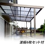 波板テラス2.0間3602×6尺1817【ステン色】波板付