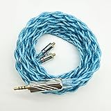 【BIGMANGO-ALLBLUE】2pin4.4mm銀メッキケーブル 2pinリケーブル 4芯イヤホンアップグレードケーブル 4.4mm交換ケーブル (2pin4.4mm)