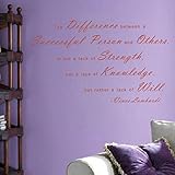 Pop Decors WL-0044-Vb Inspirational Quote Wall Decal, The Difference Between A Successful Person and