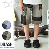 (ディラッシュ) DILASHパッチワークデニムハーフパンツ（５分丈）/夏 130 ネイビー