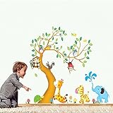 Amaonm ®新しい動物壁デカールfor Kids Beroom教室 AM1214