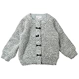 《春秋冬対応》SCHNEE(スネー) ループヤーンカーディガン 130cm/杢グレー NO.F-661115