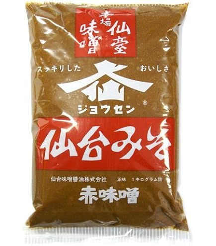 Amazon.co.jp: ジョウセン 仙台みそ 赤味噌 1袋 1kg 【東北支援、被災