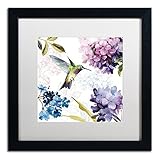 Trademark Fine Art Spring Nectar Square II Wall Decor by Lisa Audit 16 x 16 Black Frame White Matte 