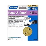Norton 49225 5-Inch 8 Hole P40 Hook and Loop Discs, 20-Pack [並行輸入品]