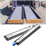 超重量用スライドレール 250-1500mm ロック付 引き出しスライド 完全な拡張ボール 左右1セット 耐荷重 120Kg, 産業用スライドレール ソフトクローズ 引き出しレール 側面取り付, キャビネット/キーボード/ツールボ/自動車の改造 (250mm)