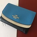 コーチ 財布 Coach Navy Multi Colorblock Leather Double Flap Medium French Wallet [並行輸入品]