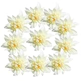 Fityle ダリアフラワー　人工シルク　花の芽　DIYアクセサリー　10個入り　ホーム造花　結婚式飾り　全5色 - 白