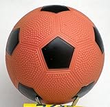 【マイカラーボール】 カラーサッカーボール 凹凸アリ 6インチ 黒色 6個セット