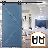 HomeDeco Hardware 引き戸レール ドア用金物 アウトセット引戸 トラック扉 6.6 FT (2.00メートル)