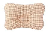 3D Air Mesh Organic Cotton ベビーまくら ベビー枕　赤ちゃん枕　ベビーピロー　小熊型　絶壁防止枕 Check Brown [並行輸入品]