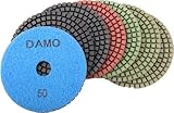 4 Extra Thick Wet Diamond Polishing Pads Set of 7 PCS for Granite / Marble / Concrete by DAMO