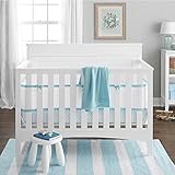 BreathableBaby Deluxe Embossed 4 Piece Bedding Set, Sea Foam by BreathableBaby