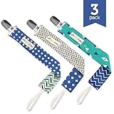 Pacifier Clip - 3 Pack, BOYS - Ziggy Baby 2-Sided Design, Pacifier Holder - B... by Ziggy Baby