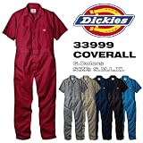 【アウトレット】ディッキーズ 半袖 カバーオール つなぎ SHORT SLEEVE COVERALLS 「33999」 色:RED サイズ:L