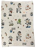 Baby Blanket Barnyard Fun Print Thick Soft 30 x 40 Polyester Fleece Receiving Blanket [並行輸入品]