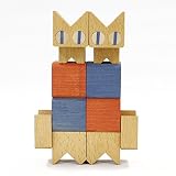 ネコブロック４体セット【木製積み木】／日本製手作り (ナチュラル（白ネコ）)