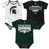 NCAA新生児" Playmaker " 3piece Onesie Set グリーン