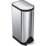 simplehuman Butterfly Step Rubbish Bin, Stainless Steel, 30 L / 7.9 Gal