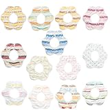 よだれかけ スタイ 赤ちゃん 綿100% 6重ガーゼ ベビービブ 360度回転 食事用 柔らかい かわいい 出産祝い 男の子 女の子 13枚セット