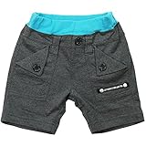 《H28年夏物》JEANS-b(ジーンズベー) 製品洗い加工済み スラブ天竺ハーフパンツ 80cm/MC NO.B-361035