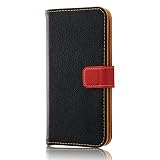【Amazon.co.jp限定】 レイアウト iPhone 8 / iPhone 7 ケース 手帳 2トーン ブラック/レッド RF-P12ELC2/BR