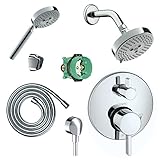 Hansgrohe KSH04231-27457-04PC Raindance S 120 Air 3-Jet Showerhead Kit with Handshower Thermostatic 