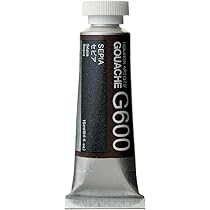 Amazon | ホルベイン 不透明水彩絵具〈ガッシュ〉 G600 15ml セピア