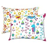 YourEcoFamily Top Quality Toddler Pillowcases - 100% Certified Organic Cotton - Soft, Comfy, Colorfu