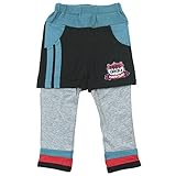 【春物】 chocola(ショコラ) 天竺長丈レイヤードパンツ 95cm /クロ NO.CH-1621-35062