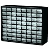 Akro-Mils 10164 64 Drawer Plastic Parts Storage Hardware and Craft Cabinet, 20-Inch by 16-Inch by 6-
