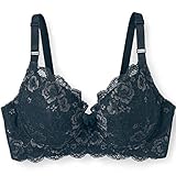 授乳対応グラマーさんも安心スライドストラップオープンブラジャー　　ブラック　サイズ:F70