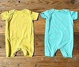 hua kupu(フアクプ)アイスクリーム S/S ROMPERS ロンパース(70) ロンパース 70,YELLOW