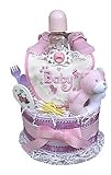 Babygiftidea Decorative Centerpiece Newborn Baby Shower Gift 2 Tiered Girl's Diaper Cake by Baby Gif