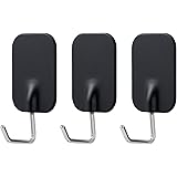 レック(LEC) 粘着 ツールフック 大 3個入 耐荷重 2kg ブラック