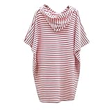 Marshel マタニティ ワンピース ボーダー柄 レディース 半袖 春夏 レッド M