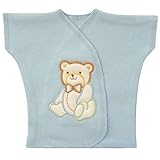 【未熟児】【低出生体重児】【早産児】【NICU】用 ベビー服： 半袖トップス ハンサムベアー (1360g以下)
