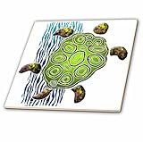ジャックのArts Illustration – Illustration with Sea Turtle – タイル 8-Inch ct_44618_3