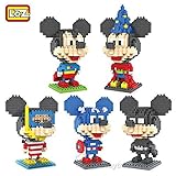 5 x新しいブロックLozダイヤモンドナノブロックミッキーマウスバットマンスーパーマンMagician