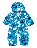 Hatley ハットレイ 男の子 シルエット恐竜柄 マイクロフリース・フード付きカバーオール・ジャンプスーツ 60cm ~ 70cm 、3-6M(58-69cm) マルチカラー ポリエステル100% 