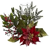Nearly Natural Poinsettia Candleabrum