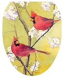 Toilet Tattoos TT-1031-O Cardinals Design Toilet Seat Applique, Elongated by Toilet Tattoos