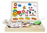 パズル 赤ちゃん 幼児 木のおもちゃ 3歳 4歳 5歳 マグネットボード 知育玩具 絵かきボード 落書き 誕生日プレゼント 新年 クリスマス 男の子 女の子 子供用パズル 面白い 学習 認識力 創造力