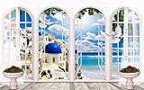 Sproud カスタム 3 D の壁 3 D 写真の壁画壁紙の地中海の風景の壁紙の写真の壁の壁画をハウスルーム 200 Cmx 140 Cm の生活のために