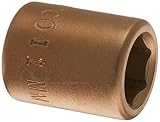 Ampco Safety Tools SS-3/8D11MM Socket, Standard, Non-Sparking, Non-Magnetic, Corrosion Resistant, 3/