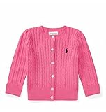 ラルフローレンの子供服　POLO　RALPHLAUREN 　ベビー　女の子　ケーブルニット　カーディガン　８０ｃｍ　 [並行輸入品]