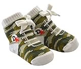 DinDonオリジナル ベビー靴下 ベベカモフラージュ 0-12ヶ月 カーキー #5506