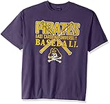 NCAA East Carolina Pirates Baseball Bats半袖快適カラーTシャツ、XL、グレープ
