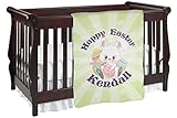 Easter Bunny Baby Blanket ( Personalized ) Baby Blanket mi-baby-blanket-f+591604