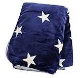 2枚合わせハーフケット スター ブルー 少々難あり 100x140cm MO-ST-BL